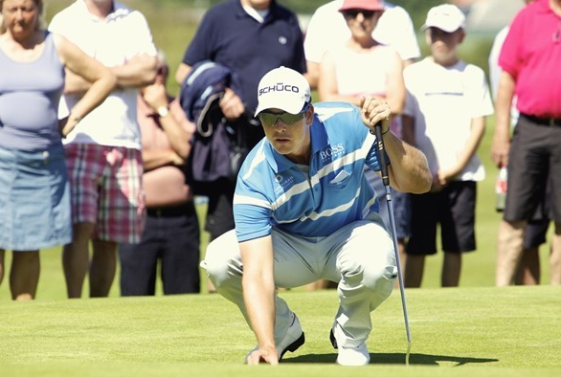 Henrik Stenson, hoy durante su duelo contra Soren Kjeldsen.