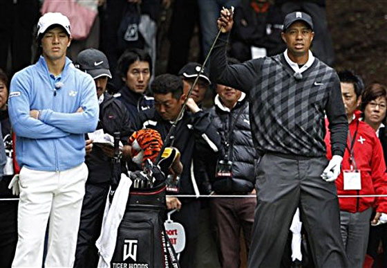 El duelo de exhibición entre Tiger e Ishikawa celebrado hoy en Japón ha tenido muchísima expectación.