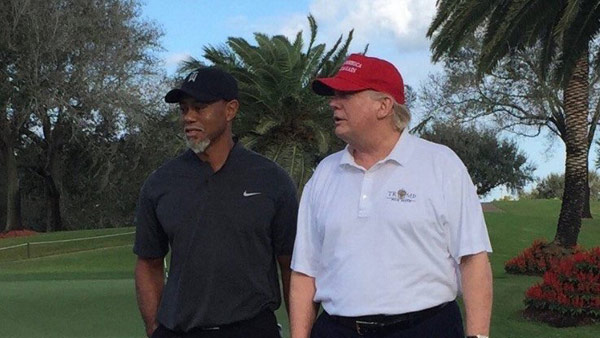 Tiger Woods y Donald Trump