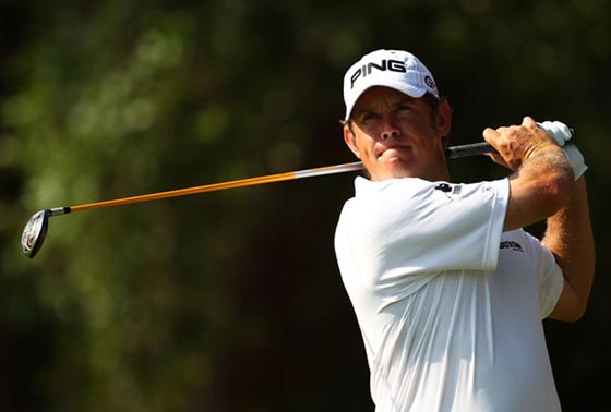 Lee Westwood , durante su segunda ronda en el The Players Championship.
