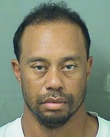 La foto de Tiger Woods que se adjunta a su ficha policial.