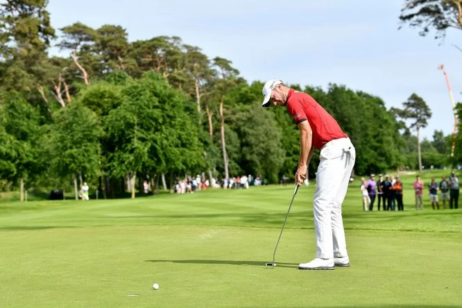 Chris Wood of England putts during day three of Nordea Masters at Barseback Golf & Country Club on June 3, 2017 in Barsebackshamn, Sweden. (Photo by Stuart Franklin/Getty Images)