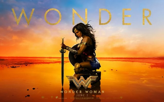El cartel de la película Wonder Woman.