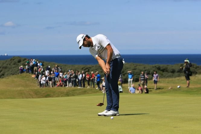 Adrián Otaegui, en la tercera ronda del Irish Open. © Golffile | Thos Caffrey