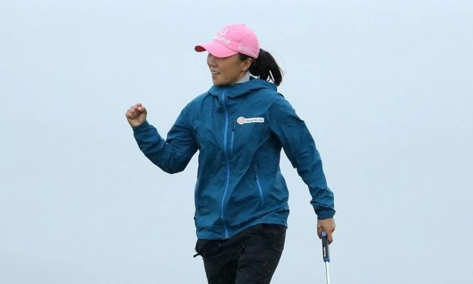 In Kyung Kim en la tercera ronda en Kingsbarns. © Twitter Ricoh Women's British Open