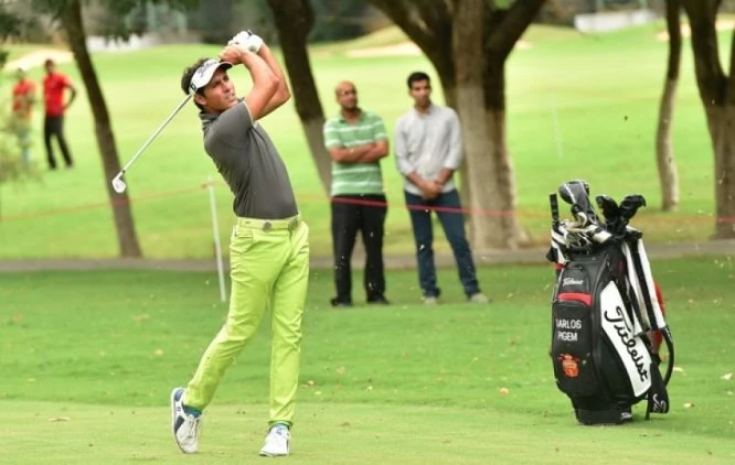 Carlos Pigem, durante su primera ronda en Bangalore. © Asian Tour