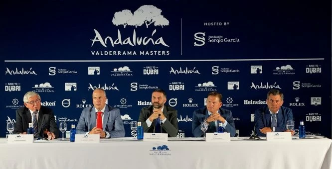 Un instante de la presentación del Andalucía Valderrama Masters. © Mike Denker | Real Club de Golf Valderrama
