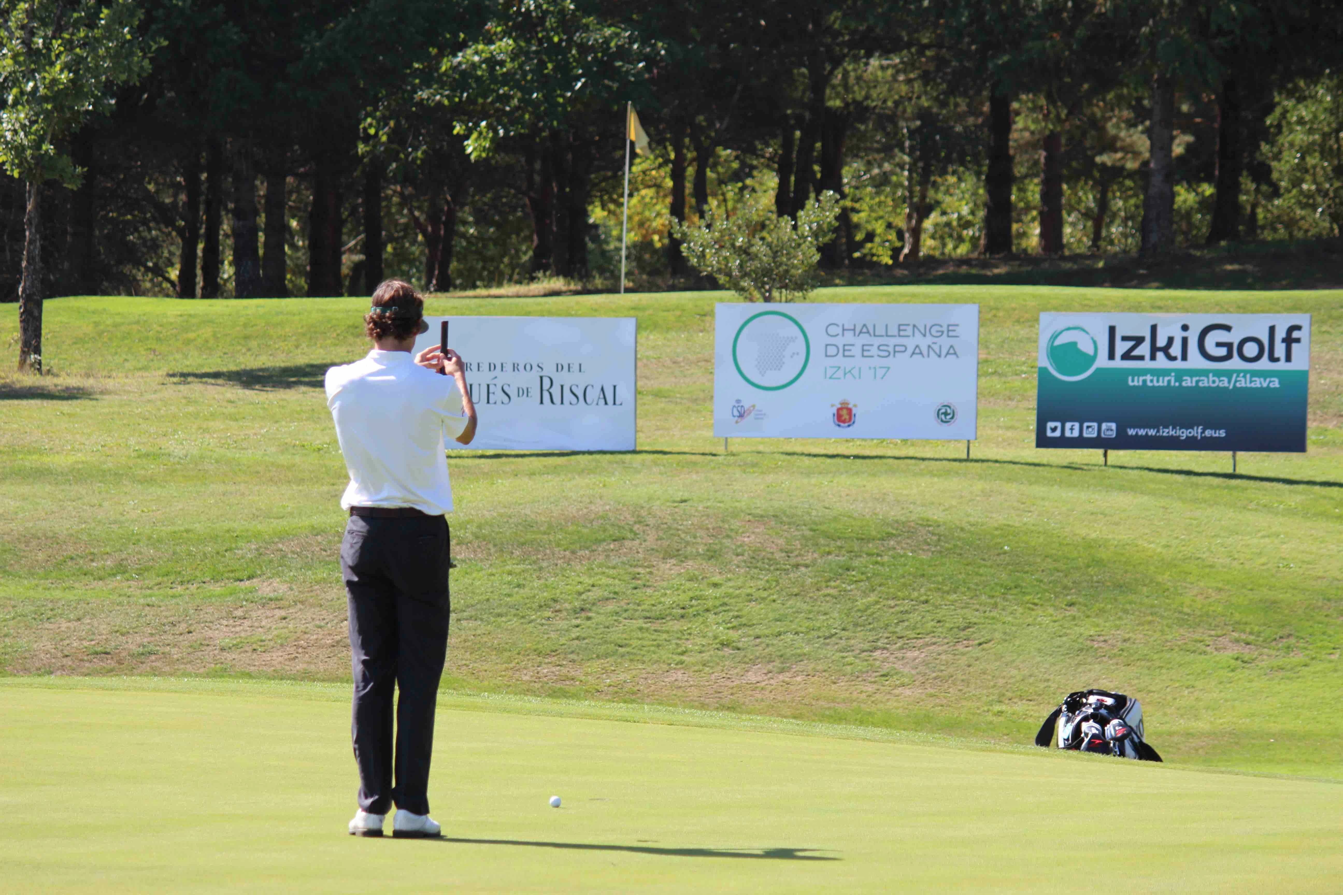 unnamed Pedro Oriol, durante la primera ronda en Izki Golf.