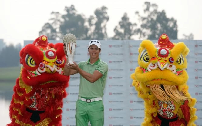 Borja Virto Astudillo during the fourth round of the Foshan Open on 25 October 2015 at Foshan Golf Club, Nanhai, Guangdong Province, China. Mandatory credit: Richard Castka/Sportpixgolf.com