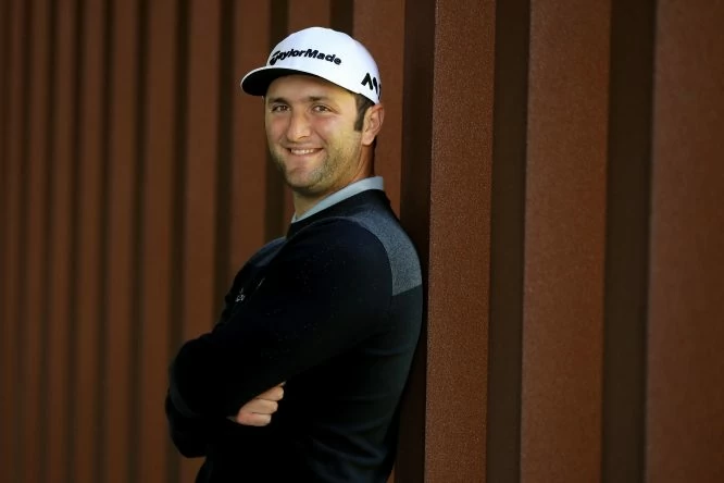 Jon Rahm of Spain poses for a portrait prior to playing in the pro-am for the WGC - HSBC Champions at Sheshan International Golf Club on October 25, 2017 in Shanghai, China. (Photo by Andrew Redington/Getty Images)
