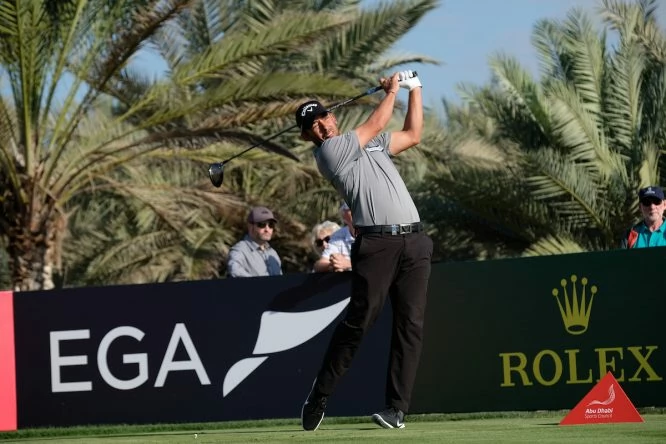 Pablo Larrazábal, durante la primera ronda en Abu Dhabi. © Fran Caffrey | Golffile