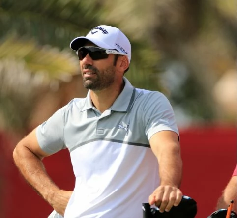 Álvaro Quirós durante la primera jornada en el Abu Dhabi Golf Club. © Golffile | Phil Inglis