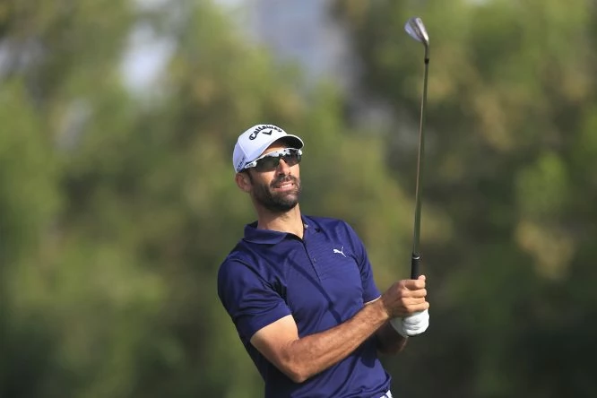 Álvaro Quirós en el Omega Dubai Desert Classic. © Golffile | Thos Caffrey