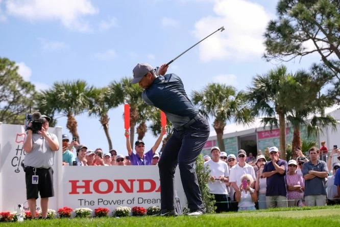 Tiger Woods, hoy durante la primera ronda del Honda Classic. © Fran Caffrey | Golffile
