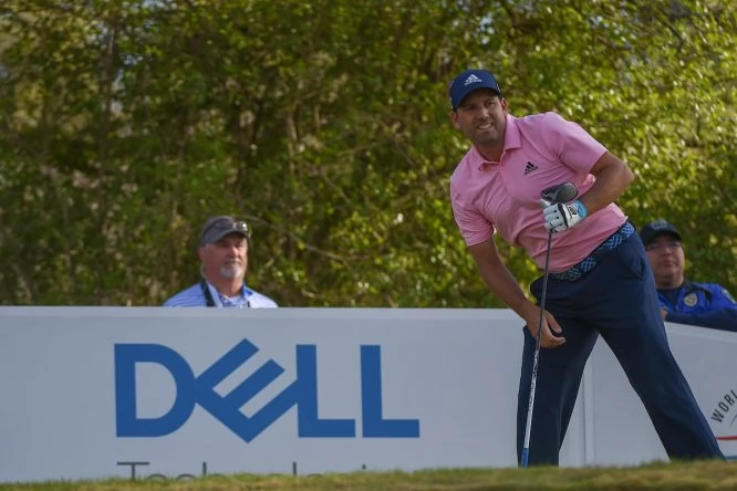 Sergio García, durante el partido contra Shubhankar Sharma en el primer día del WGC Dell Technologies Match Play. © Golffile | Ken Murray