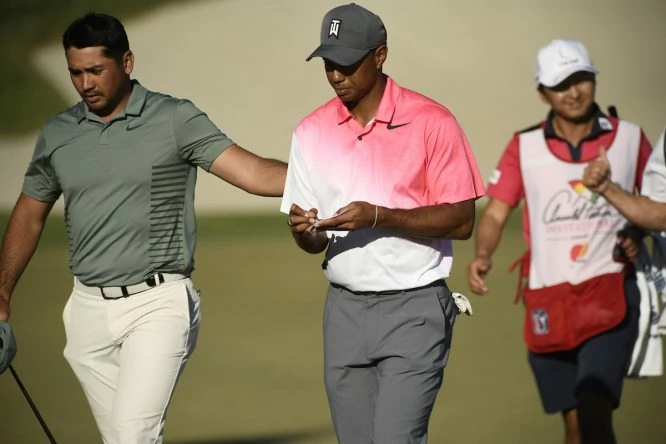 Tiger Woods y Jason Day © Golffile | Dalton Hamm