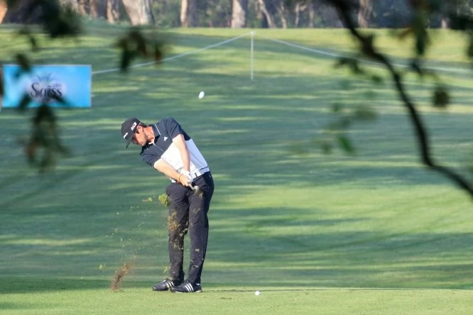 Nacho Elvira, durante la primera ronda en el Trofeo Hassan II. © Phil Inglis | Golffile
