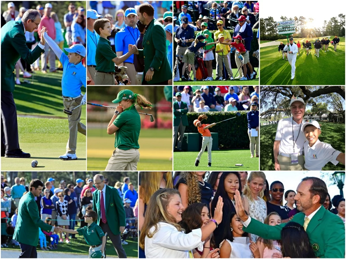 Las mejores imágenes del concurso de drive, chip and putt previo al Masters de Augusta.