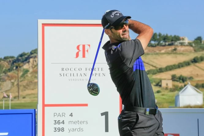 Álvaro Quirós en el Pro Am del Rocco Forte Open 2018. © Golffile | Phil Inglis