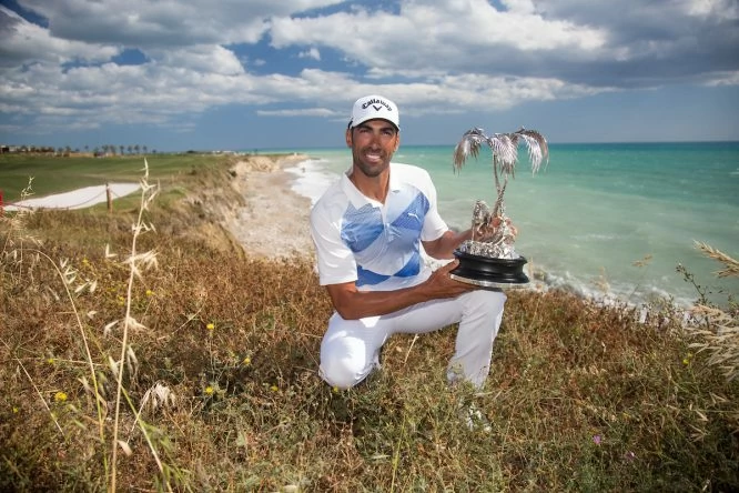 Álvaro Quirós, ganador en 2017 © Golffile | Fran Caffrey