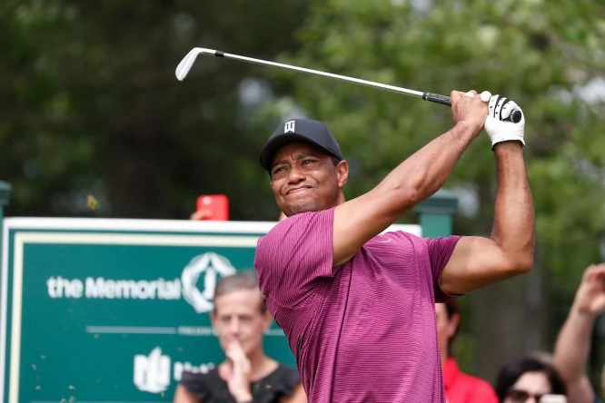 Tiger Woods esta semana en el Memorial Tournament. © Golffile | Brian Spurlock