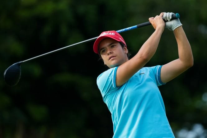 María Palacios, durante la primera ronda en Tailandia.