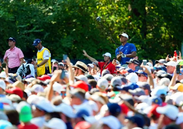 Tiger Woods, durante la tercera jornada. © Tom Russo | Golffile