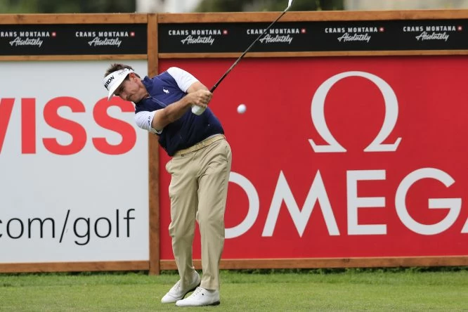Gonzalo Fernández Castaño, durante la primera ronda del Omega European Masters. © Golffile | Eoin Clarke
