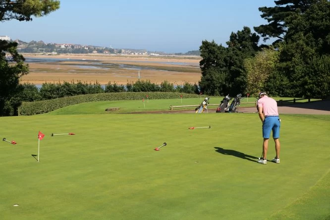 Putting green del Real Golf de Pedreña.