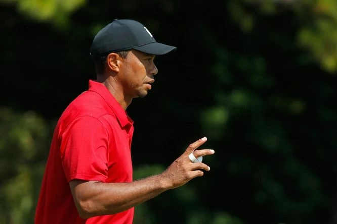 Tiger Woods, durante su última ronda en el Tour Championship. © PGA Touer