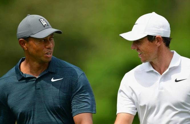 Tiger Woods y Rory McIlroy. © PGA Tour