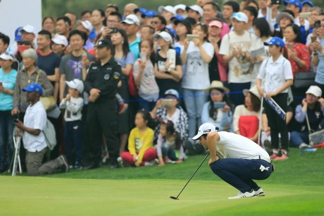 Adrián Otaegui, durante el pasado Volvo China Open. © Phil Inglis | Golffile