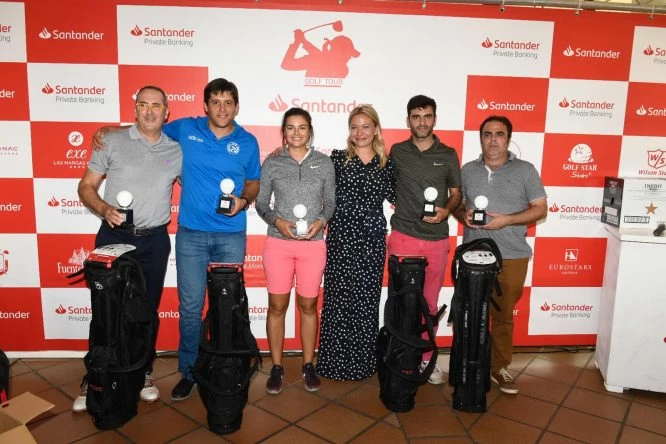 Patricia Lobato y su equipo, ganadores del Pro Am del Santander Golf Tour en Norba Club de Golf. © Adolfo Juan Luna