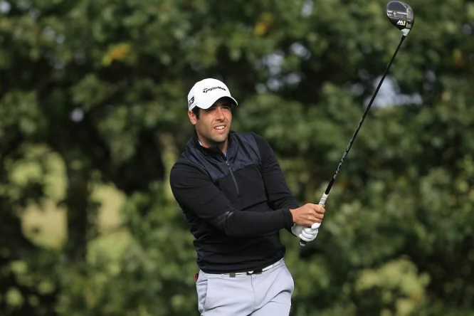 Adrián Otaegui, en el British Masters esta semana. © Golffile | Thos Caffrey