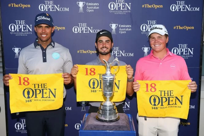 Los tres primeros clasificados para el Open de 2019 © The R&A/Getty Images