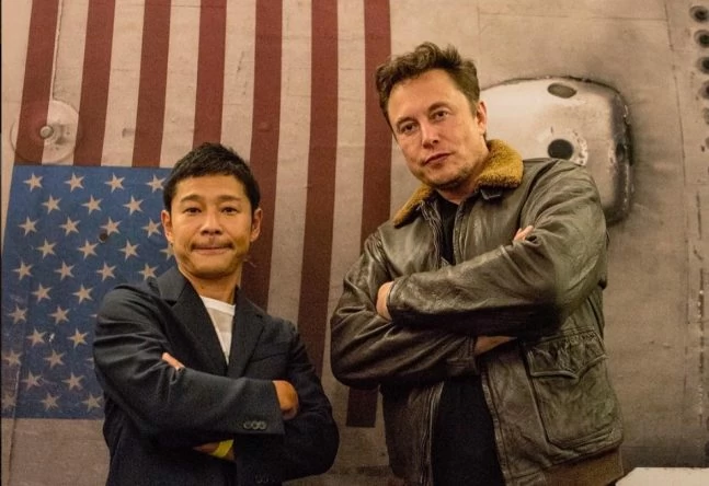 Yusaku Maezawa, con Elon Musk © Instagram