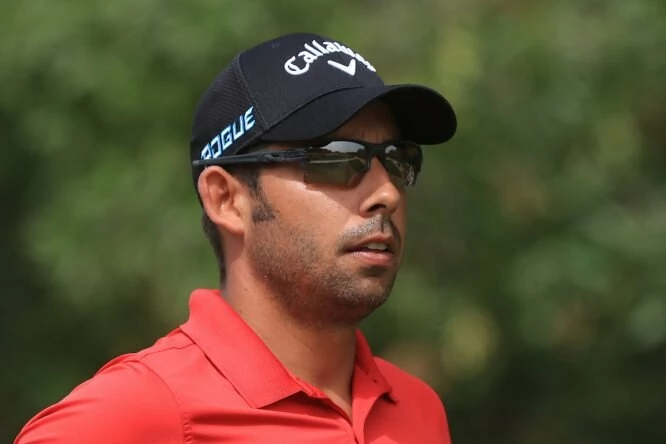 Pablo Larrazábal, hoy durante la ronda final en el Abu Dhabi HSBC Championship. © Thos Caffrey | Golffile