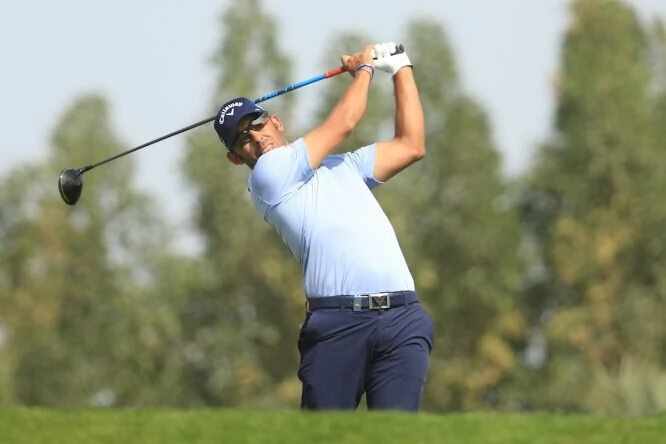 Pablo Larrazábal en la tercera ronda en el Abu Dhabi Golf Club. © Golffile | Phil Inglis