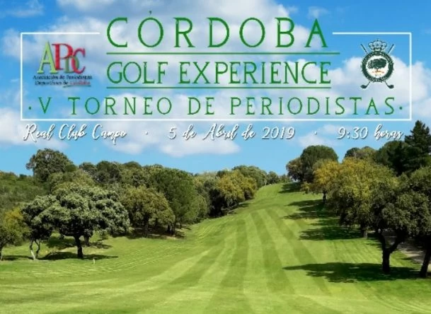 Cartel del V Torneo de Periodistas Córdoba Golf Experience.