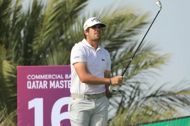 Nacho Elvira durante la tercera jornada del Qatar Master. © Golffile | Phil Inglis