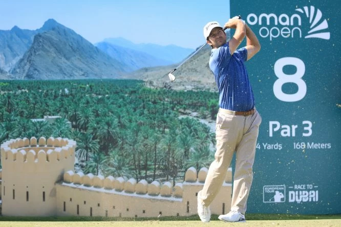 Jorge Campillo en la ronda final del Oman Open. © Golffile | Phil Inglis
