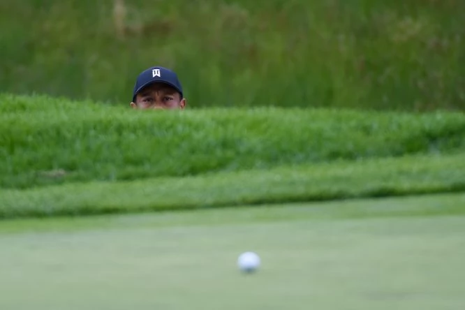 Esta vez a Tiger Woods se le escapó la presa... © Golffile | Ken Murray