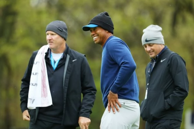Tiger Woods y su caddie © PGA Championship
