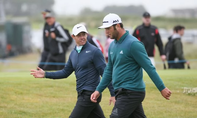 Rory McIlroy y Jon Rahm. © Golffile | David Lloyd