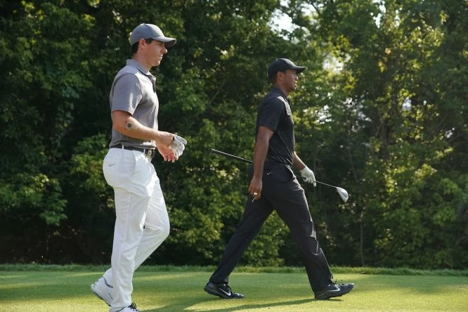 Tiger Woods y Rory McIlroy © Golffile | Brian Spurlock