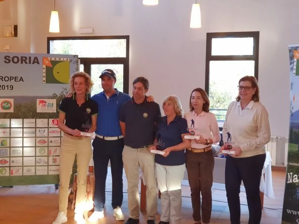 José Luis Adarraga y su equipo, ganadores del Pro-Am Soria Ciudad Europea del Deporte 2019.