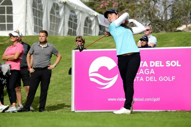 Nuria Iturrios en la previa del Andalucía Costa del Sol Open de España Femenino 2019.