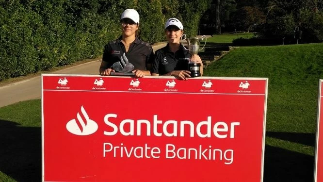 Natalia Escuriola y Luna Sobrón en el Santander Campeonato de España de Profesionales Femenino 2018.