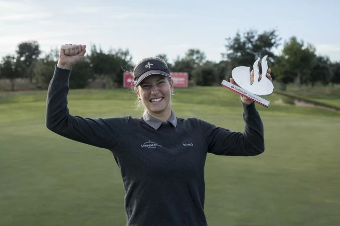Johanna Gustavsson, ganadora del Santander Golf Tour en Barcelona.