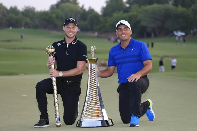 Willett y Molinari, ganadores del DP y la Race en 2018 © Golffile | Fran Caffrey